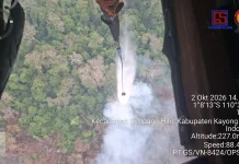 Awan Cumulonimbus Jadi Kendala Dua Heli WB Padamkan di Kabupaten Kayong Utara