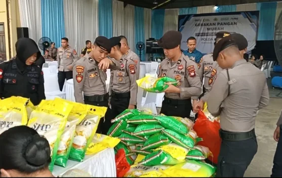 Gerakan Pangan Murah se-Polda Kalbar Salurkan 133 ton Beras