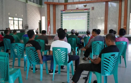 Nobar Piala Dunia, Kodim Sambas Pererat Kebersamaan