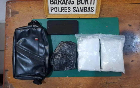Polres Sambas Gagalkan Peredaran 722,22 Gram Sabu di Sajingan Besar