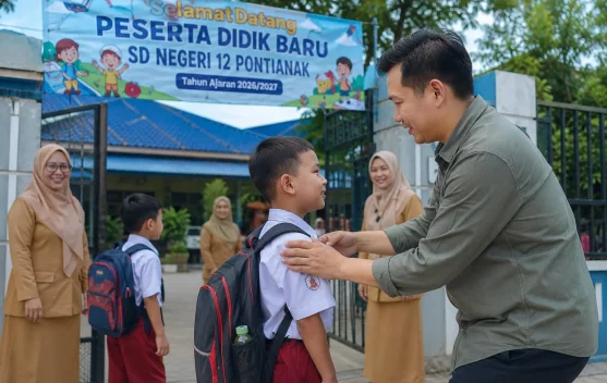 Disdikbud Pontianak Imbau Ayah Antar Anak di Hari Pertama Sekolah