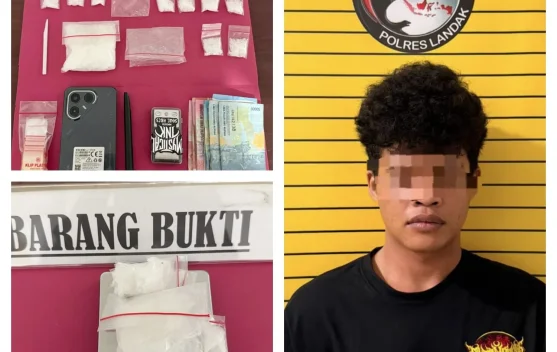 Satresnarkoba Polres Landak Tangkap Pengedar Sabu
