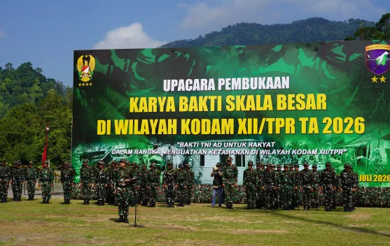 Kodam XII Tanjungpura Bangun Perbatasan, Infrastruktur dan Bakti Sosial Digencar