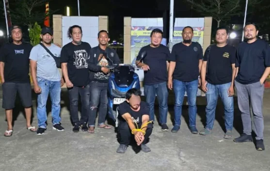 Polisi Bekuk Ahin Terduga Pencuri Motor di Kampung Beting