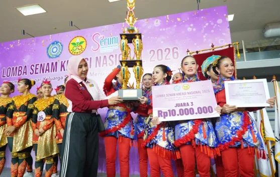 Prestasi Bidang Olahraga, Perwosi Kalbar Raih Juara Tiga Senam Kreasi Nasional