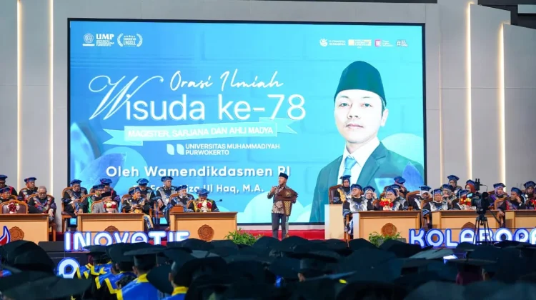 Orasi Ilmiah Wamendikdasmen Warnai Wisuda ke-78 UMP