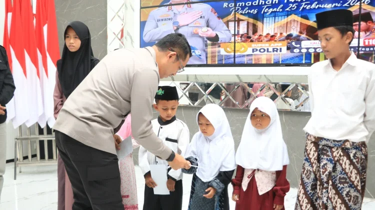 Polres Tegal Gelar Buka Puasa Bersama Insan Pers dan Santunan Anak Yatim