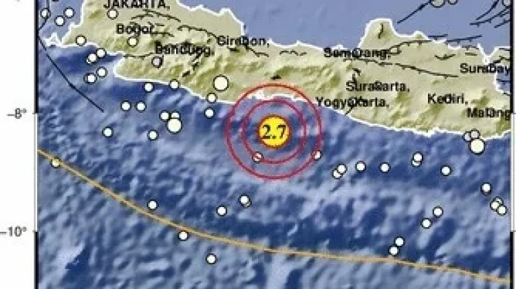 Gempa Magnitudo 2,7 Guncang Selatan Cilacap Pagi Ini