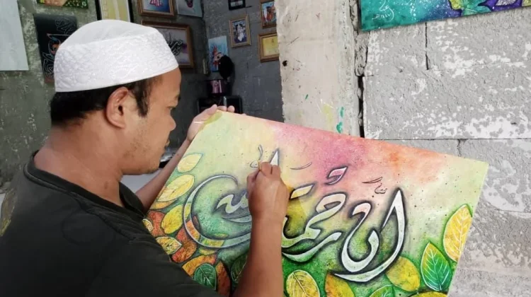 Kaligrafi Karya Ustadz Abdul Karim Tembus Mancanegara