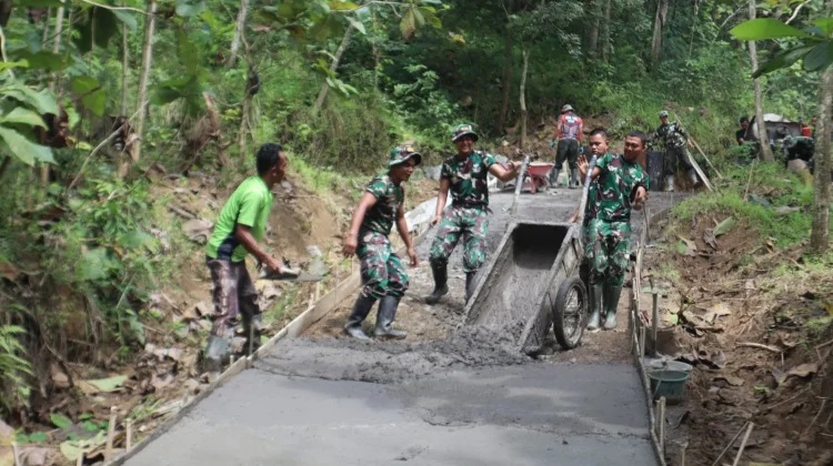 Semangat Satgas TMMD Kodim Brebes Tetap Membara hingga Garis Finish