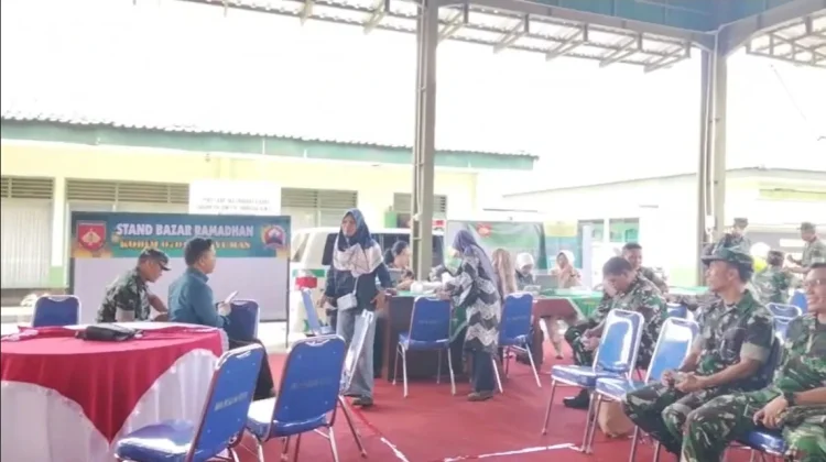 Sinergi TNI dan Puskesmas Hadirkan Layanan CKG di Bazar Ramadan