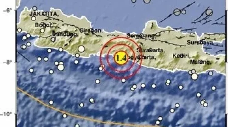 Gempa Magnitudo 1,4 Terjadi di Selatan Kebumen