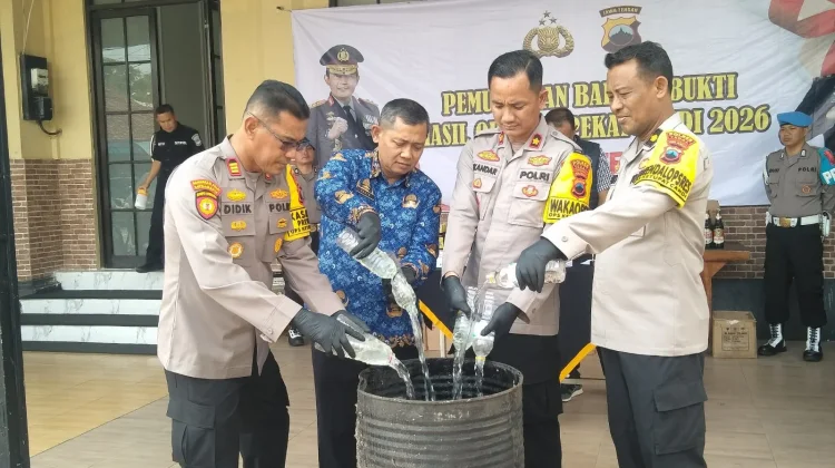 Konferensi Pers Hasil Operasi Pekat Candi 2026 Polres Tegal Ungkap 148 Pelanggara