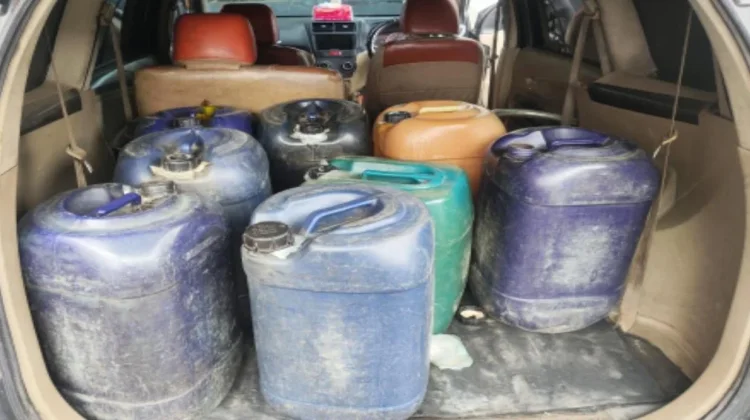 Polresta Banyumas Bongkar Penimbunan Pertalite