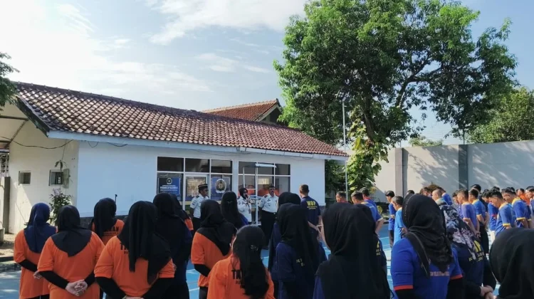 Tegakkan Disiplin, Rutan Banyumas Gelar Apel Pagi Warga Binaan