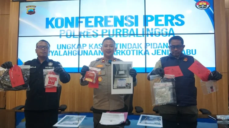 Polres Purbalingga Ringkus Pengedar Sabu Asal Jakarta, Barang Bukti 114,75 Gram