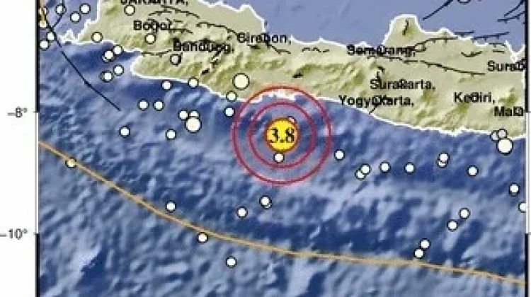 Gempa Magnitudo 3,8 Guncang Selatan Cilacap, Getaran Terasa Ringan