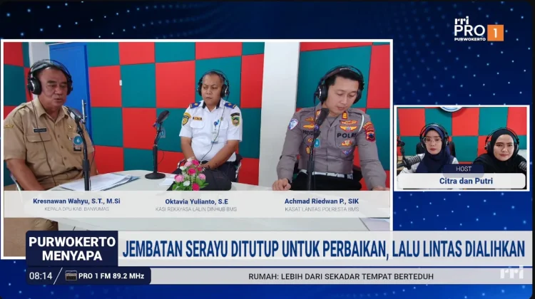 Jembatan serayu ditututup untuk perbaikan lalu lintas dialihkan