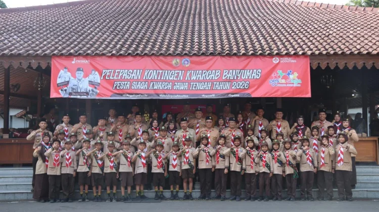 Kontingen Kwarcab Banyumas Dilepas Menuju Pesta Siaga Jateng 2026