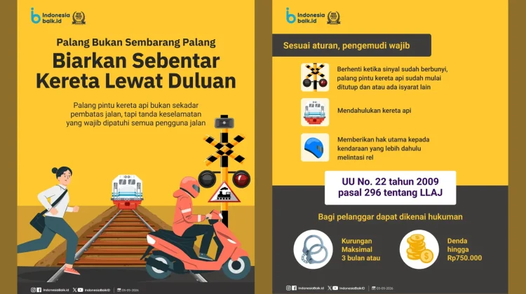 Palang Bukan Sembarang Palang Biarkan Sebentar Kereta lewat Duluan