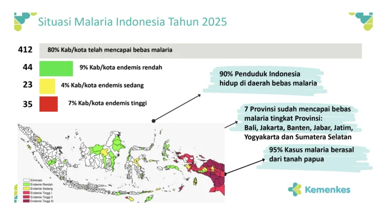 Kemenkes : 80% Daerah Bebas Malaria, Indonesia Kejar Eliminasi Malaria pada 2030