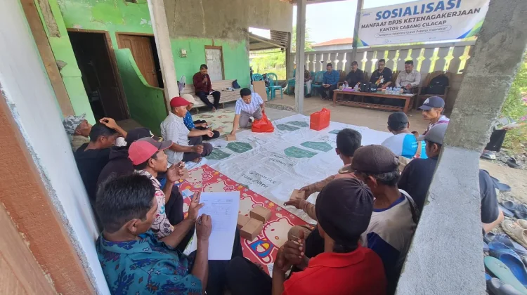 BPJS Ketenagakerjaan Sosialisasi Diskon Iuran ke Pembudidaya Ikan di Bantarsari