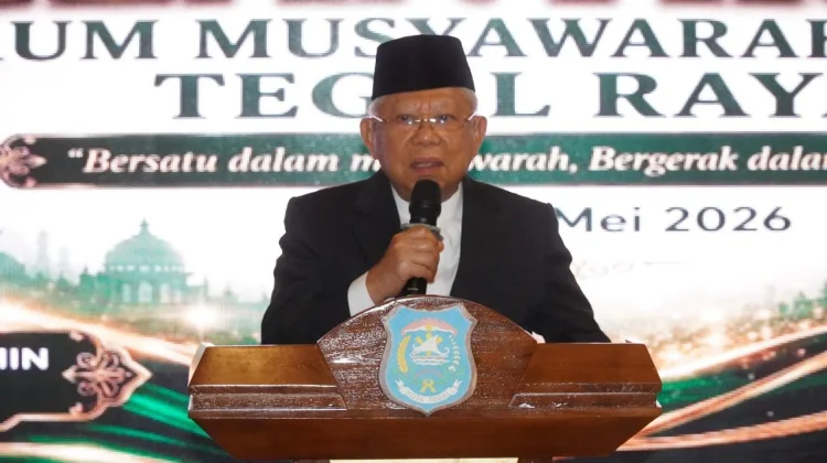 Hadiri Pelantikan Formula Tegal Raya, Ma'ruf Amin Ajak Ulama Perkuat Komunikasi