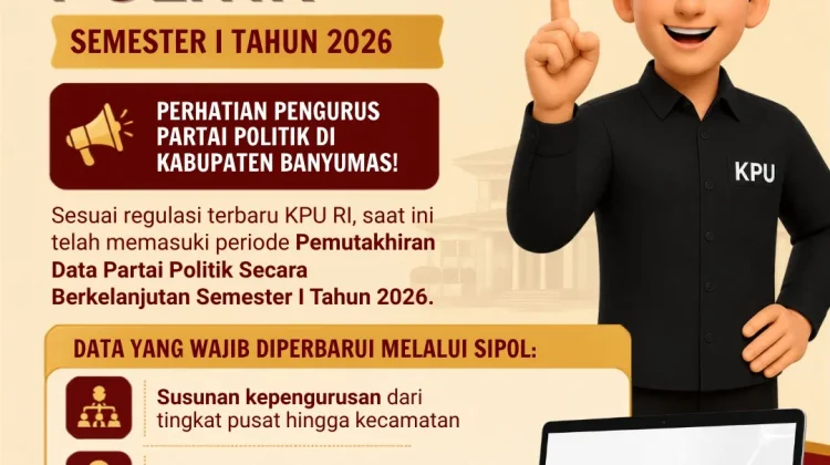 KPU Banyumas Minta Parpol Segera Perbarui Data di Sipol
