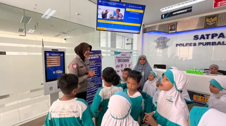 Satlantas Polres Purbalingga Edukasi Siswa Tertib Lalu Lintas