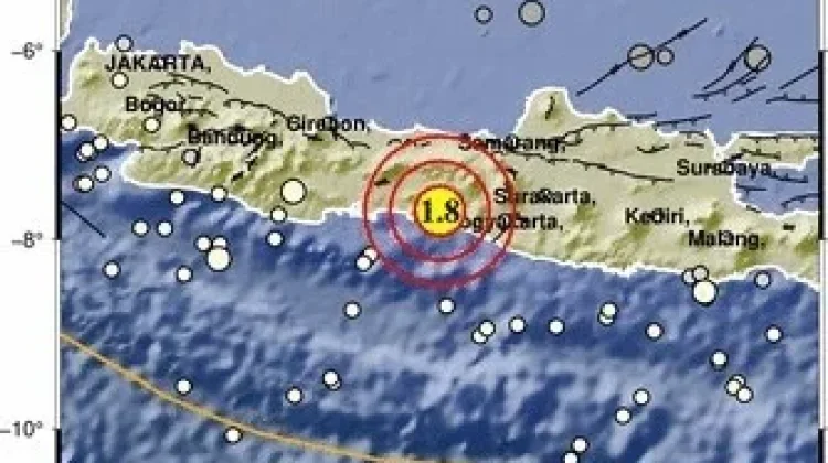 Gempa Magnitudo 1,8 Guncang Timur Kebumen, BMKG Sebut Berpusat di Kedalaman 10 Km