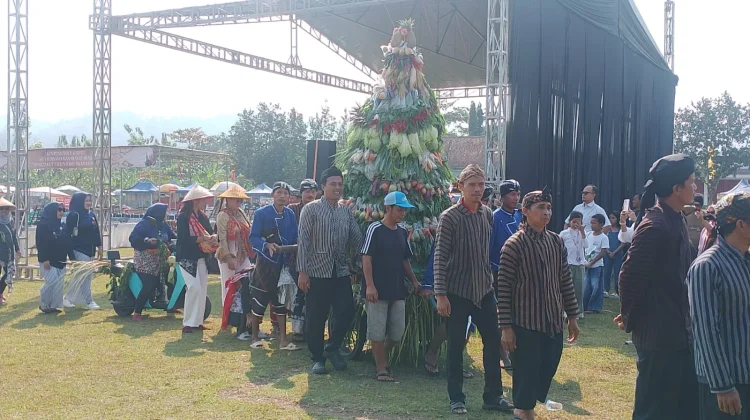 Festival Ruwat Bumi Desa Masaran, 1.500 Lemek dan 15 Gunungan Dikirab