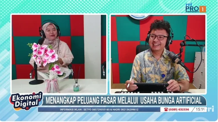 Usaha Bunga Artificial dari Purbalingga Tembus Pasar Luar Jawa lewat Live TikTok