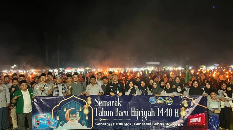 Pawai Obor dan Bersholawat Warnai Puncak HANI 2026 Banyumas
