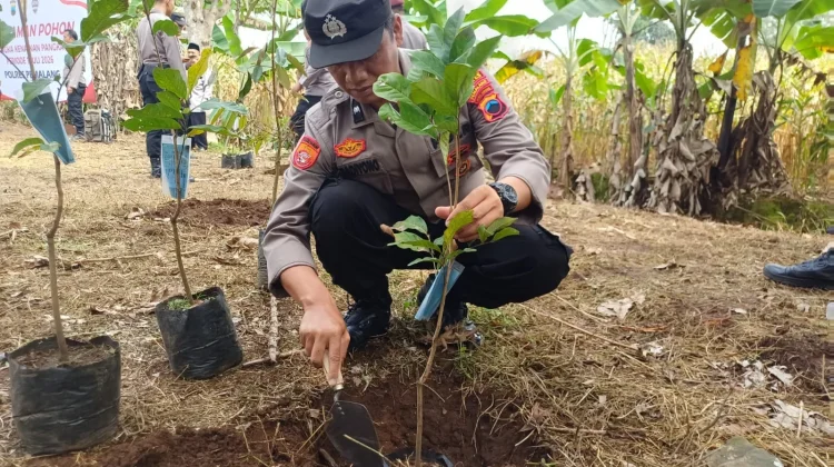 10.380 Bibit Pohon Ditanam oleh 2.595 Personel Polda Jateng yang Naik Pangkat