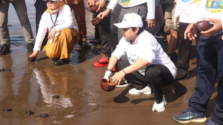 Hari Bebas Kantong Plastik Sedunia, Pemkab Cilacap Lepas Tukik dan Bersih Pantai