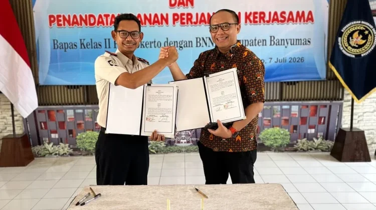 BNN Banyumas-Bapas Purwokerto Teken Perjanjian Kerja Sama, Perkuat Sinergi P4GN