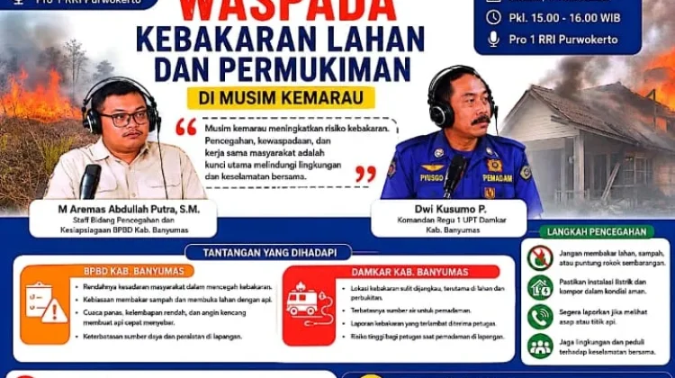 BPBD dan Damkar Banyumas Hadapai Sejumlah Tantangan Selama Musim Kemarau
