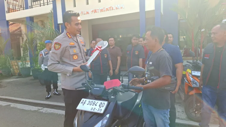 Motor Hasil Curanmor Kembali ke Pemilik, Kapolresta Cilacap: Pengembalian Gratis