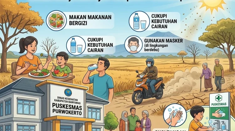 Dinkes KB Banyumas Bagikan Tips Jaga Kesehatan Saat Musim Kemarau