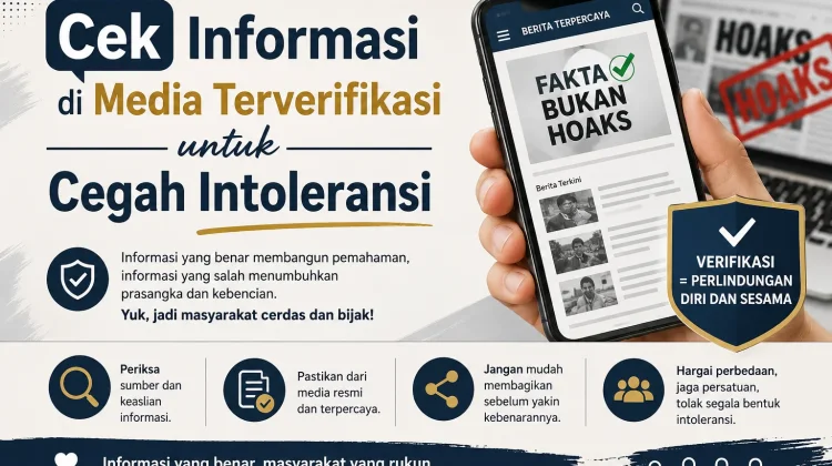 Cek Informasi di Media Terverifikasi untuk Cegah Intoleransi