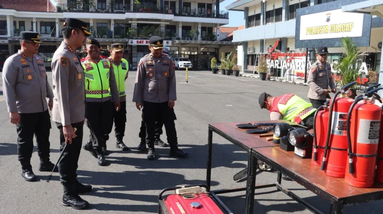 Hadapi Ancaman Bencana, Polresta Cilacap Pastikan Seluruh Personel Siap Bergerak