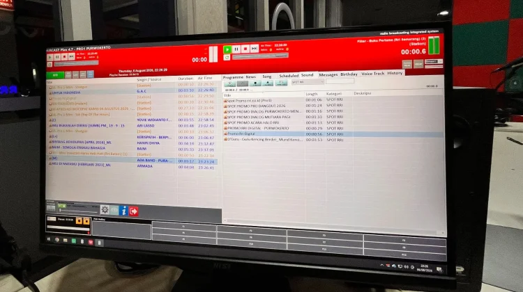 AIRCAST Dukung Pengelolaan Materi Siaran di RRI Purwokerto
