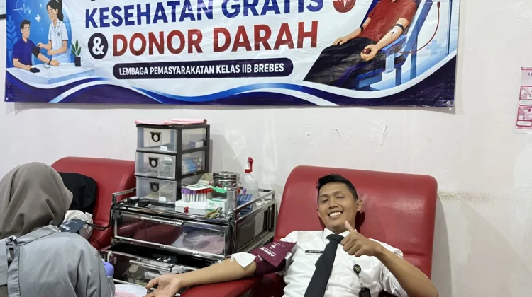 Sambut HUT RI, Lapas Brebes Gelar Bakti Sosial Donor Darah