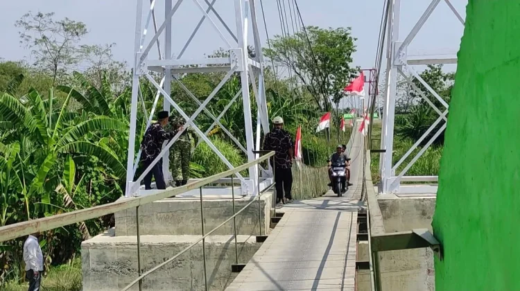 Jembatan Gantung Garuda Desa Gembongdadi selesai Dibangun, Mudahkan Akses Warga