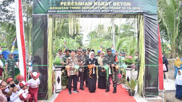 TMMD 2026 Rampungkan Betonisasi Jalan 600 Meter