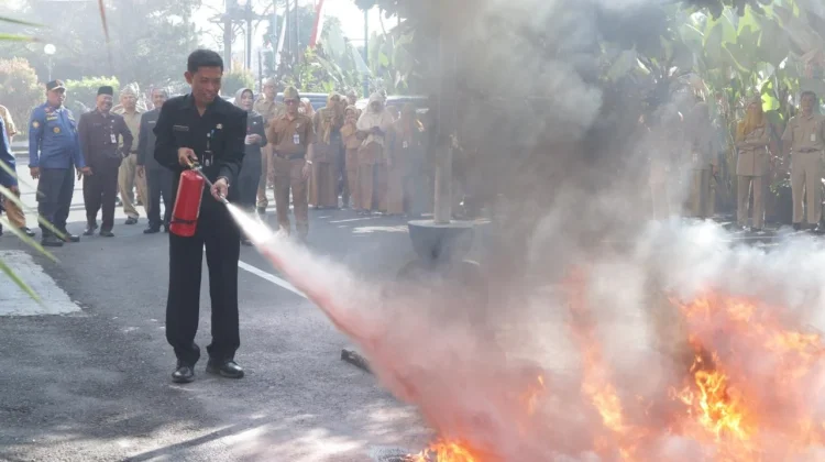 Setda Purbalingga Gelar Simulasi Kebakaran, ASN Dilatih Hadapi Api
