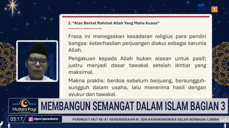 Semangat Perjuangan Kemerdekaan, Tawakal Tetap Disertai Ikhtiar