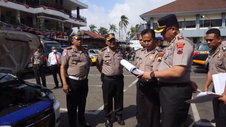 Polresta Cilacap Cek Kendaraan Dinas, Pastikan Siap Pakai