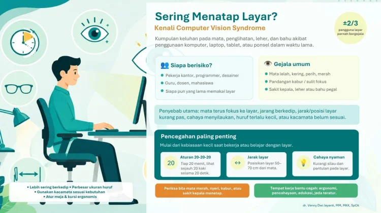 Terlalu Lama Menatap Layar Picu Computer Vision Syndrome, Ini Cara Mencegahnya