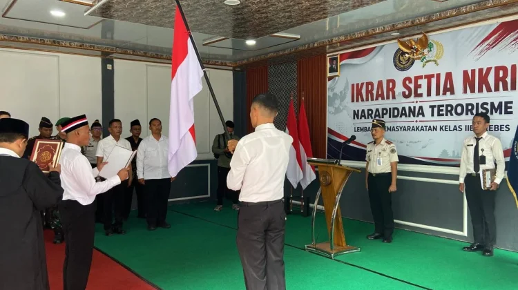 Seorang Napiter di Lapas Brebes Lakukan Ikrar Setia kepada NKRI